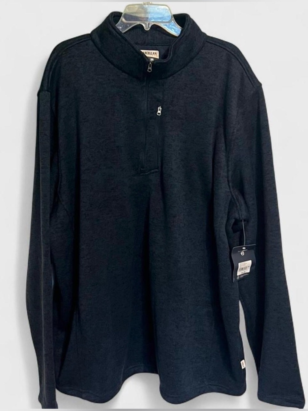 Magellan Outdoors 3XL Quarter Zip Pullover Black Classic Fit NWT